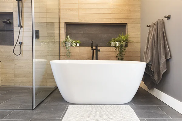 Salle de bain rénovée, Projet Maltais